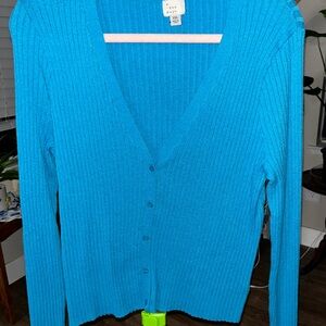 a new day Vibrant Blue V-Neck Sweater